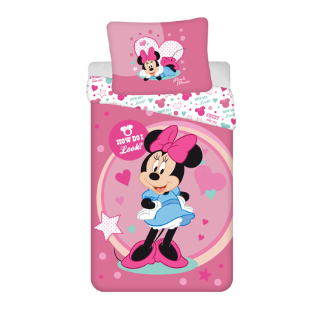 Disney - Parure de lit en microfibre "Minnie : Sweet like me" - Rose - 140 x 200 cm