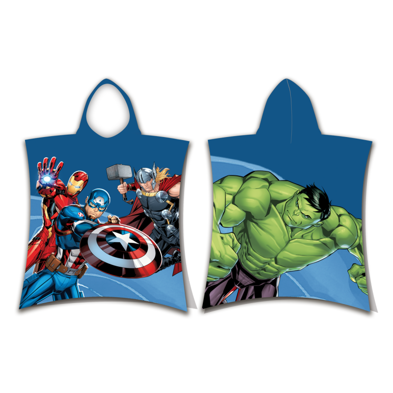 Disney - Poncho de douche avec capuche en coton Avengers - Multicolore - 50 x 115 cm