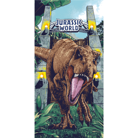 Jurassic World - Serviette de plage en coton "Roar"- Multicolore - 70 x 140 cm