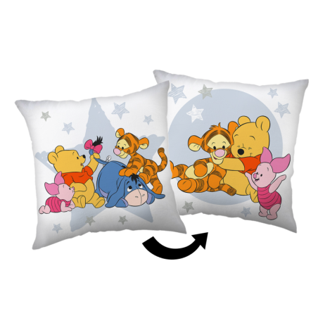 Disney - Coussin carré en polaire "Winnie l'Ourson" - Blanc - 35 x 35 cm