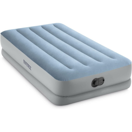Matelas airbed raised comfort USB - 1 place - L 191 x L 191 x H 36 cm - Bleu