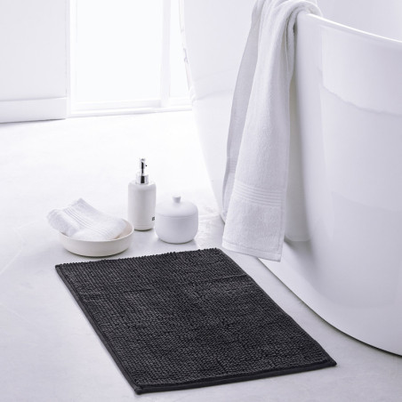 Tapis de bain "Essential" - Gris fusain - l 40 x L 60 cm