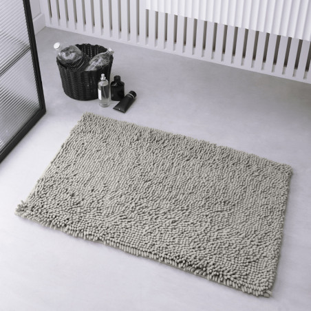 Tapis de bain à poils longs "Essential" - Gris - 50 x 80 cm