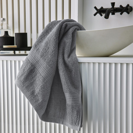 Drap de Bain en coton "Essential" - Gris clair - 70 x 130 cm