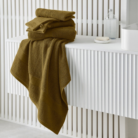 Drap de Bain en coton "Essential" - Bronze - 70 x 130 cm