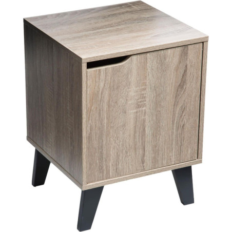 Table de chevet en bois "Mix n' Modul" - Beige - H 47 x L 34,5 x P 32 cm