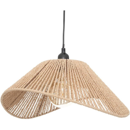 Suspension luminaire en corde "Myha" - Beige - L 45 x P 40 x H 17 cm