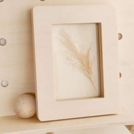 Cadre photo "Simplicity" en bois - Beige - L 22 x l 17 cm