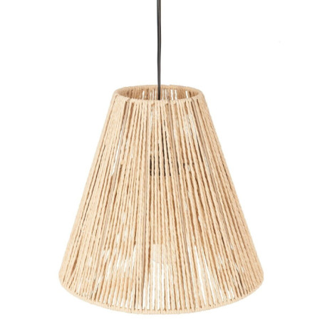 Suspension luminaire en corde "Giada" - Beige - D 30 x P 28 cm