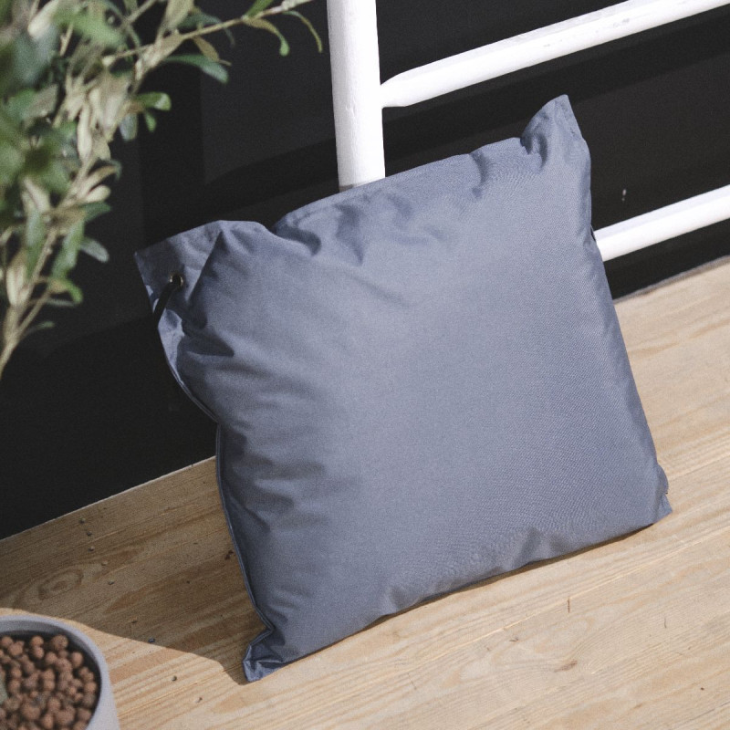 Coussin carré d'extérieur déhoussable Spirit Garden - Bleu denim - 50 x 50 cm