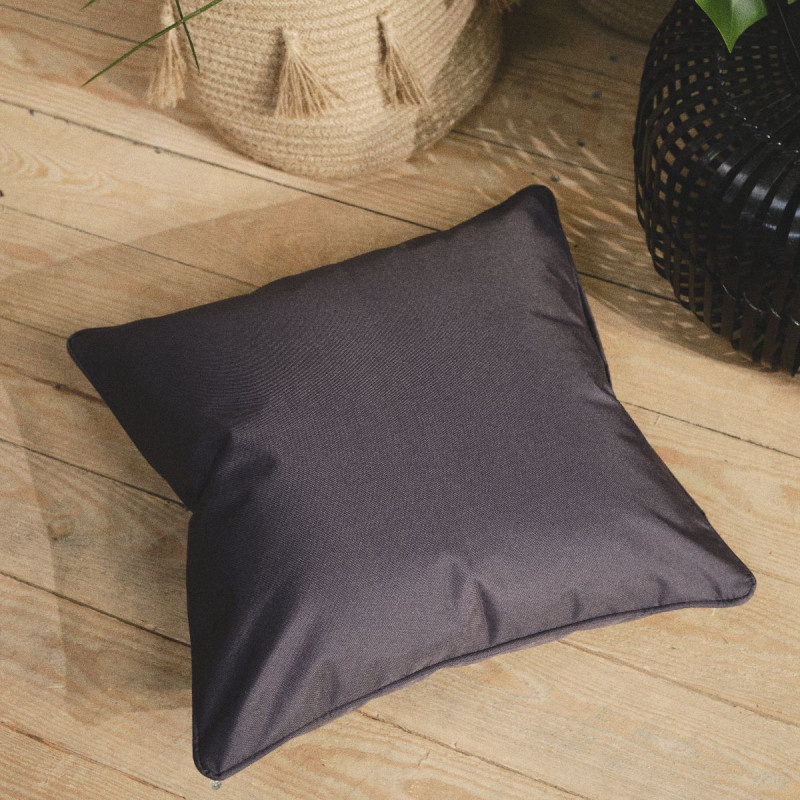 Coussin carré d'extérieur Spirit Garden - Gris fusain - 40 x 40 cm