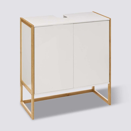 Meuble sous vasque en bois - 70 cm - Epuréo Blanc