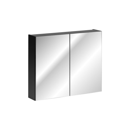 Cabinet miroir en bois - H 65 x L 80 x P 17 cm - Rosario Black