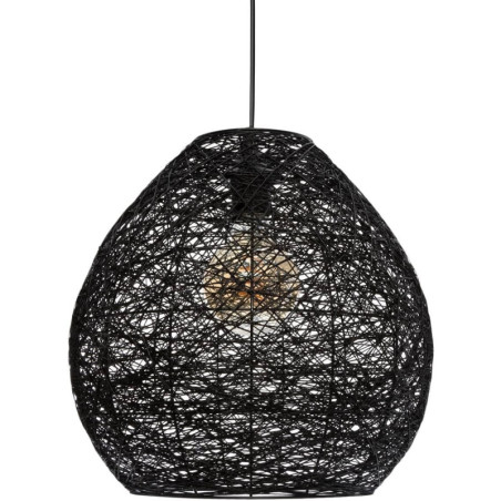 Suspension luminaire en papier "Mona" - Noir - D 34 cm