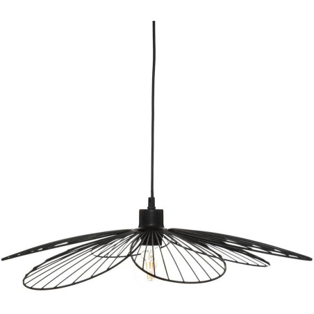 Suspension luminaire en métal "Fleur" - Noir - D 57 cm