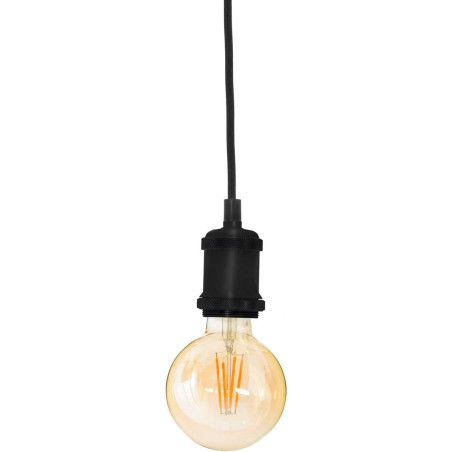 Suspension luminaire en métal "Nyl" - Noir - D 5 cm