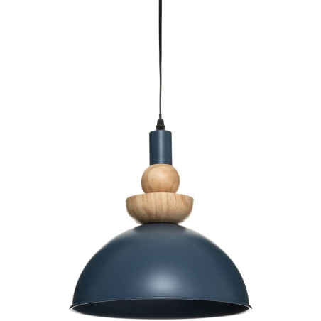 Suspension luminaire en métal "Elio" - Bleu Egéen - D 31 cm