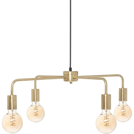 Suspension luminaire avec 4 lampes en métal "Keli" - Doré - D 69 cm