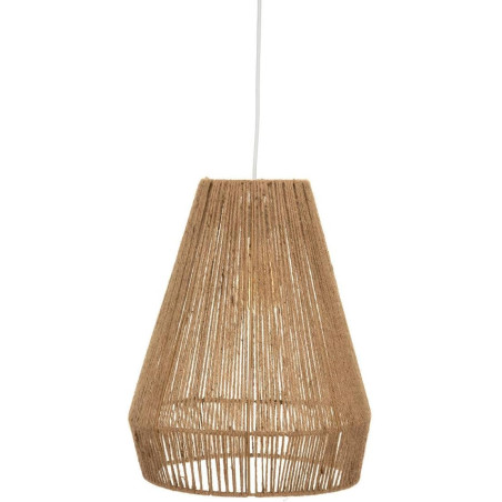 Suspension luminaire corde en fer et jute "Palm" - Beige - D 34 cm