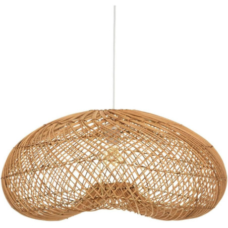 Suspension luminaire en rotin "Jeny" - Beige - D 68 cm