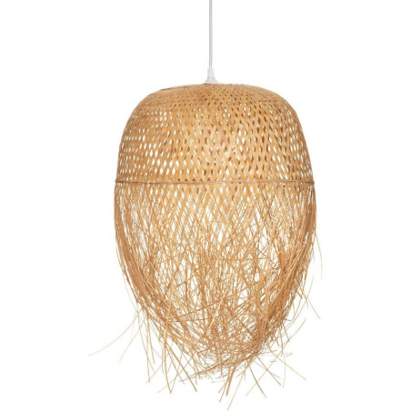 Suspension luminaire en bambou "Elis" - Beige - D 40 cm