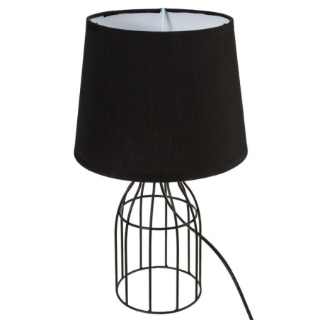 Lampe à poser filaire en fer "Moca" - Noir - Modèle aléatoire - H 35 x D 21 cm
