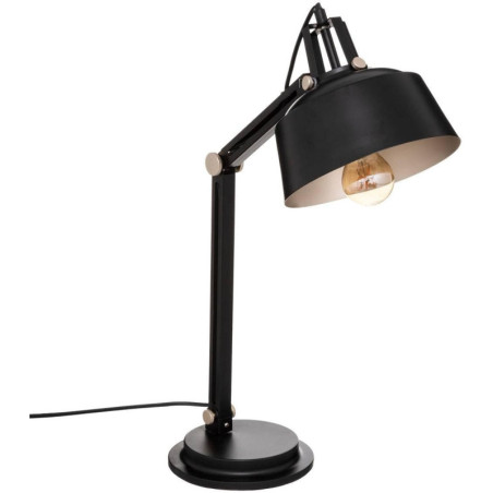 Lampe de bureau style industriel à poser en métal "Soul" - Noir - H 55.8 x L 21 x P 21 cm