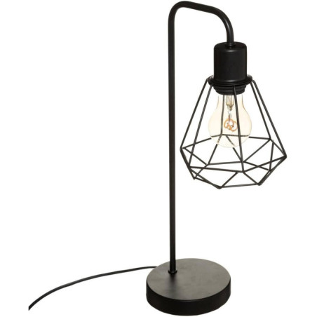 Lampe design en métal "Flave" - Noir - H 46 x L 23 x P 15 cm