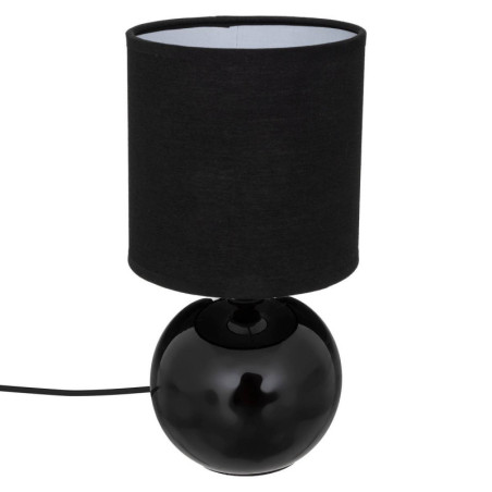 Lampe boule en céramique à poser "Timeo" - Noir - H 25 x D 13 cm