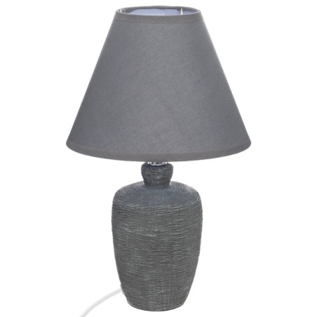 Lampe à poser en céramique "Balvy" - Gris - D 20 x H 32 cm