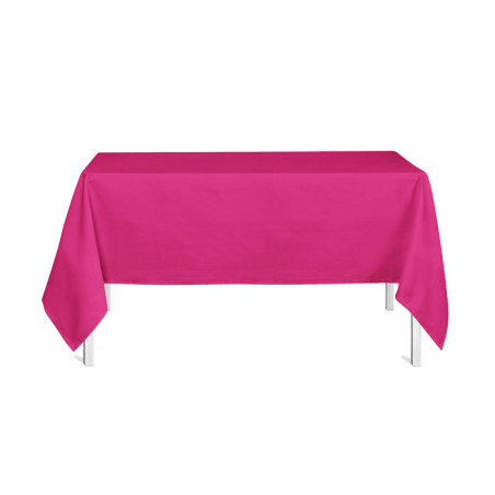 Nappe rectangulaire en tissu - Rose fushia - 140 x 240 cm