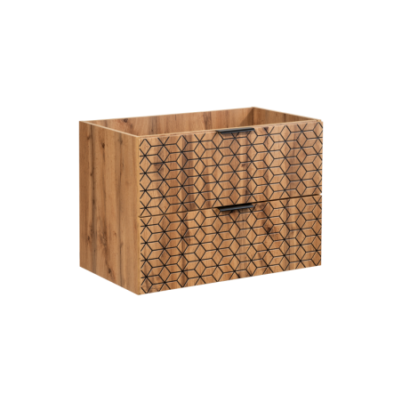 Meuble sous vasque en bois - L 80 x P 46 x H 57 cm - Precious Wotan