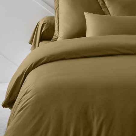 Housse de Couette lit double en coton "Essential" - Bronze - 220 x 240 cm