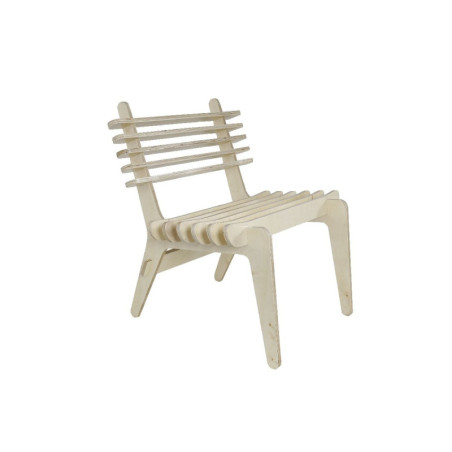 Fauteuil de style japandi "Simplicity" - Beige - L 63 x P 63 x H 75 cm