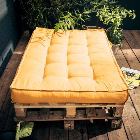 Matelas pour palette "Spirit Garden" - Jaune - l 80 x L 120 cm