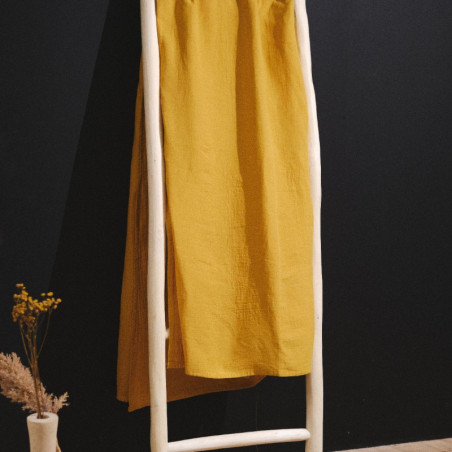 Couvre lit double "Essential" en coton - Jaune - 220 x 240 cm