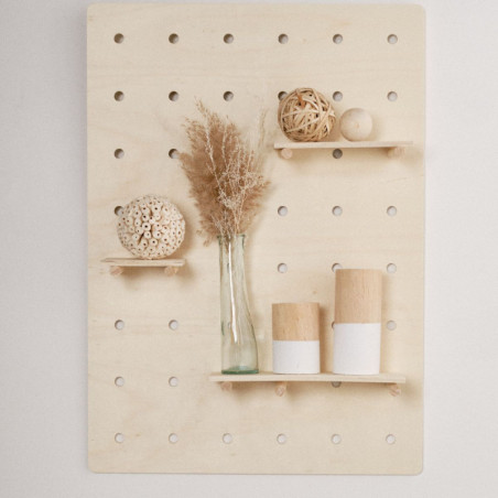 Organisateur mural "Simplicity" en bois - beige - L 50 x H 70 x P 0,8 cm