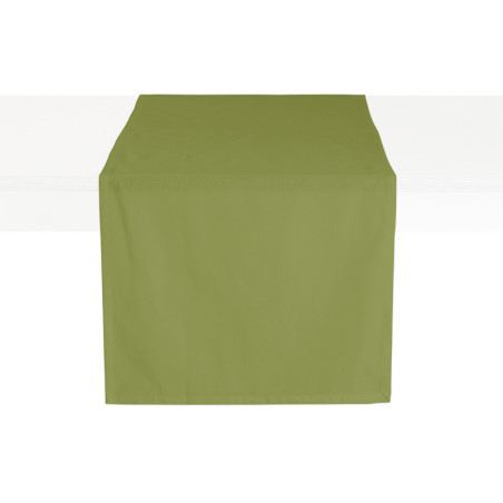 Chemin de Table vert bambou en coton - l 50 x L 150 cm