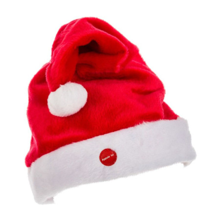Chapeau de Noël à mouvement et musical - Rouge/Blanc - Taille unique