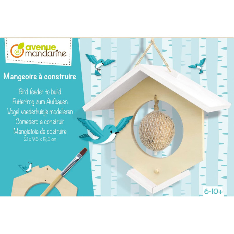 Boîte créative - Mangeoire à construire - Beige - L 23 x H 4 x l 16 cm