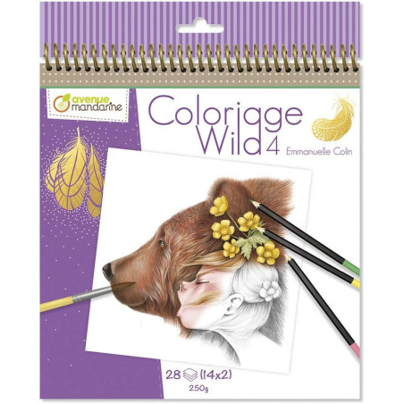 Carnet de coloriage - Wild 4 - 28 feuilles