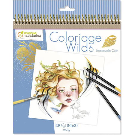 Carnet de coloriage - Wild 6 - 28 feuilles