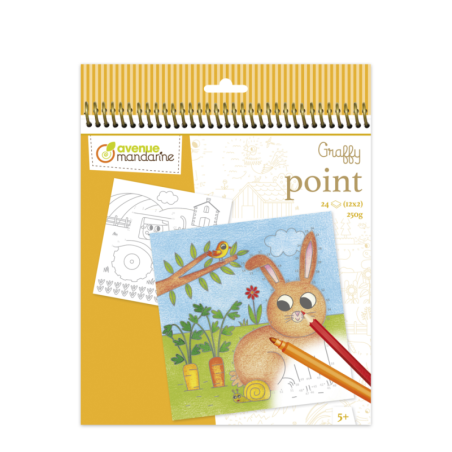 Carnet de coloriage Graffy Point - Ferme - 24 coloriages