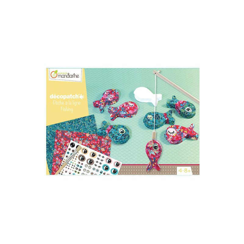 Boîte créative Décopatch - Pêche à la ligne - L 23 x H 4 x l 16 cm