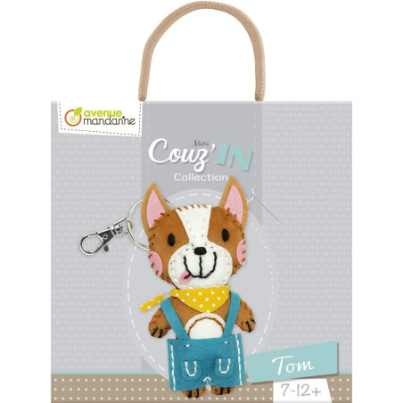 Kit de couture "Mini Couz'In" - Tom le chien - l 15 x H 3 x L 19 cm