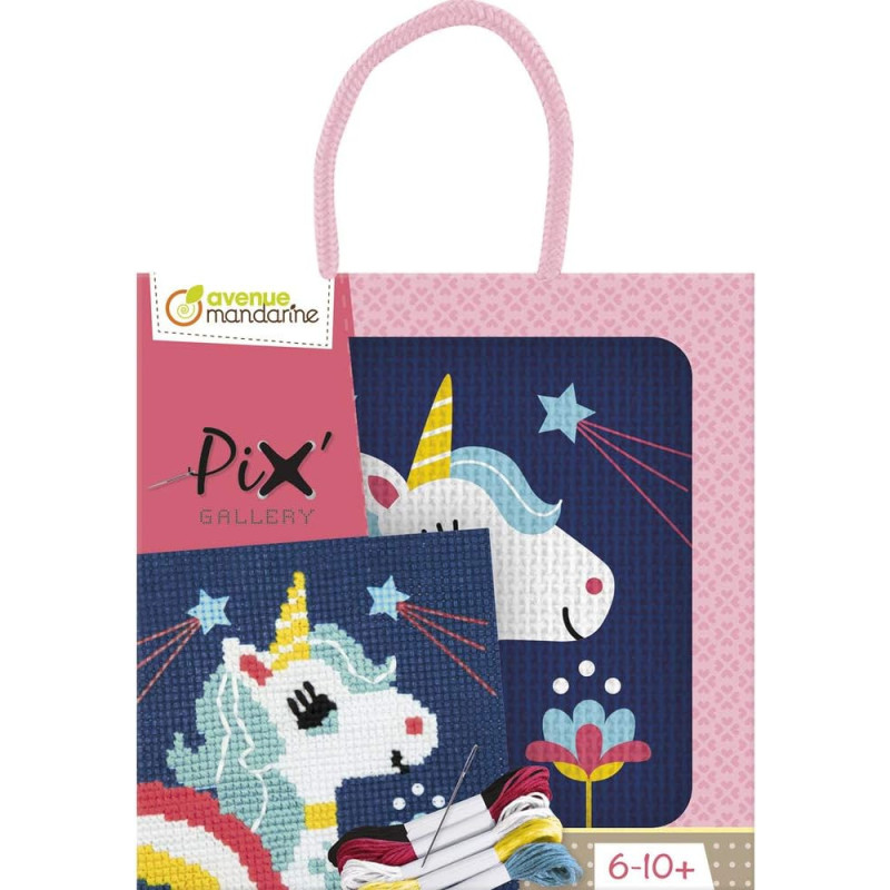Kit de point de croix Pix Gallery - Licorne - l 15 x H 1,5 x L 19 cm