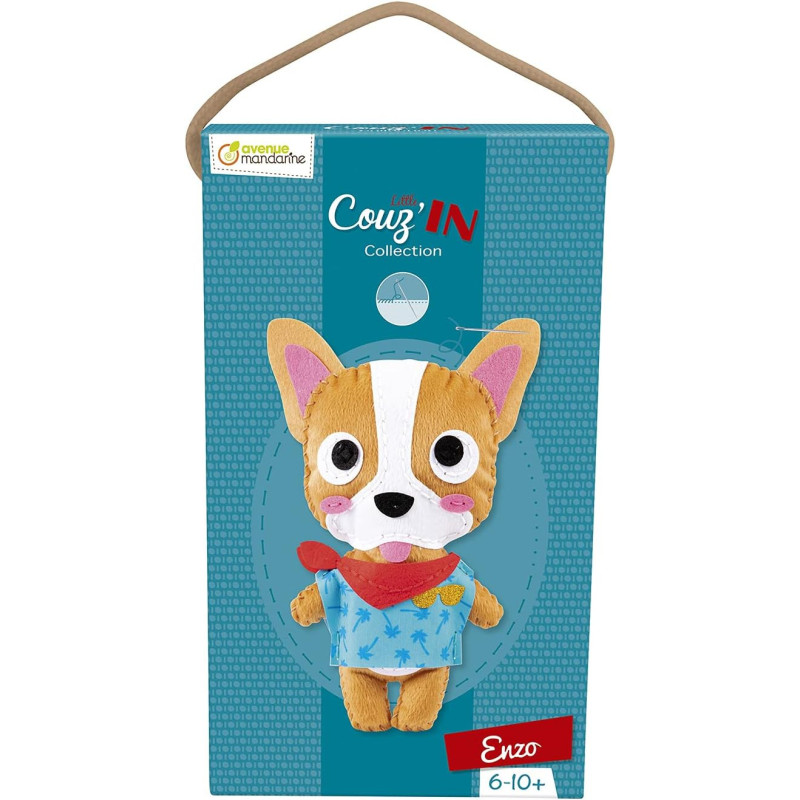 Kit de couture Little Couz'In - Enzo le bouledogue - l 14 x H 5 x L 30 cm