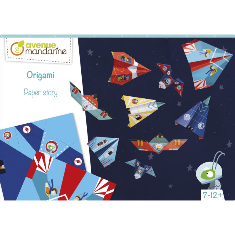 Boîte créative Origami - Avions/fusées - L 23 x H 4 x l 16 cm