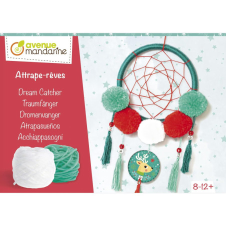 Boîte créative avec pompons - Attrape-rêves de Noël - L 23 x H 4 x l 16 cm