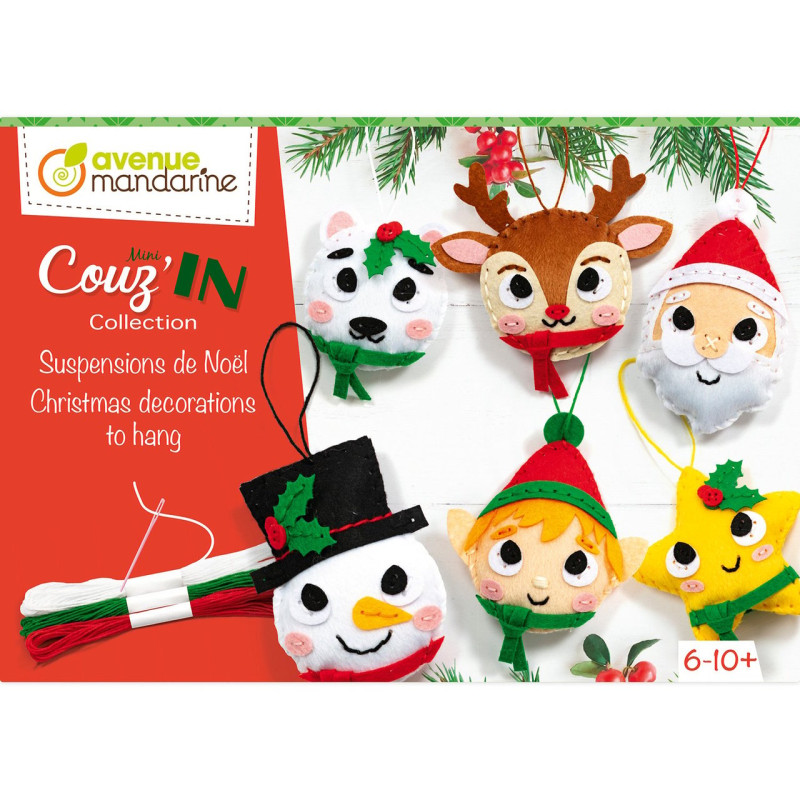 Kit pour suspensions en feutrine Mini Couz'in - Noël - Multicolore